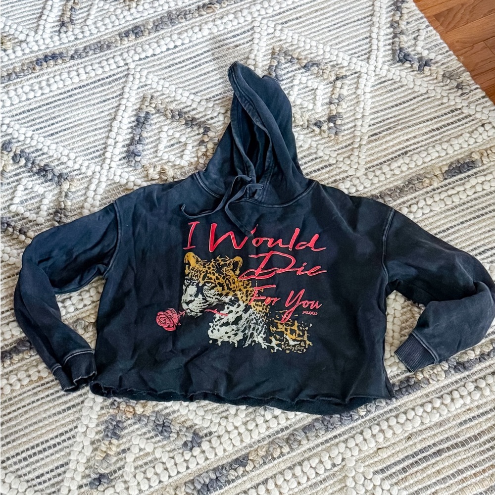 Country Deep Cropped I Would Die For You Hoodie